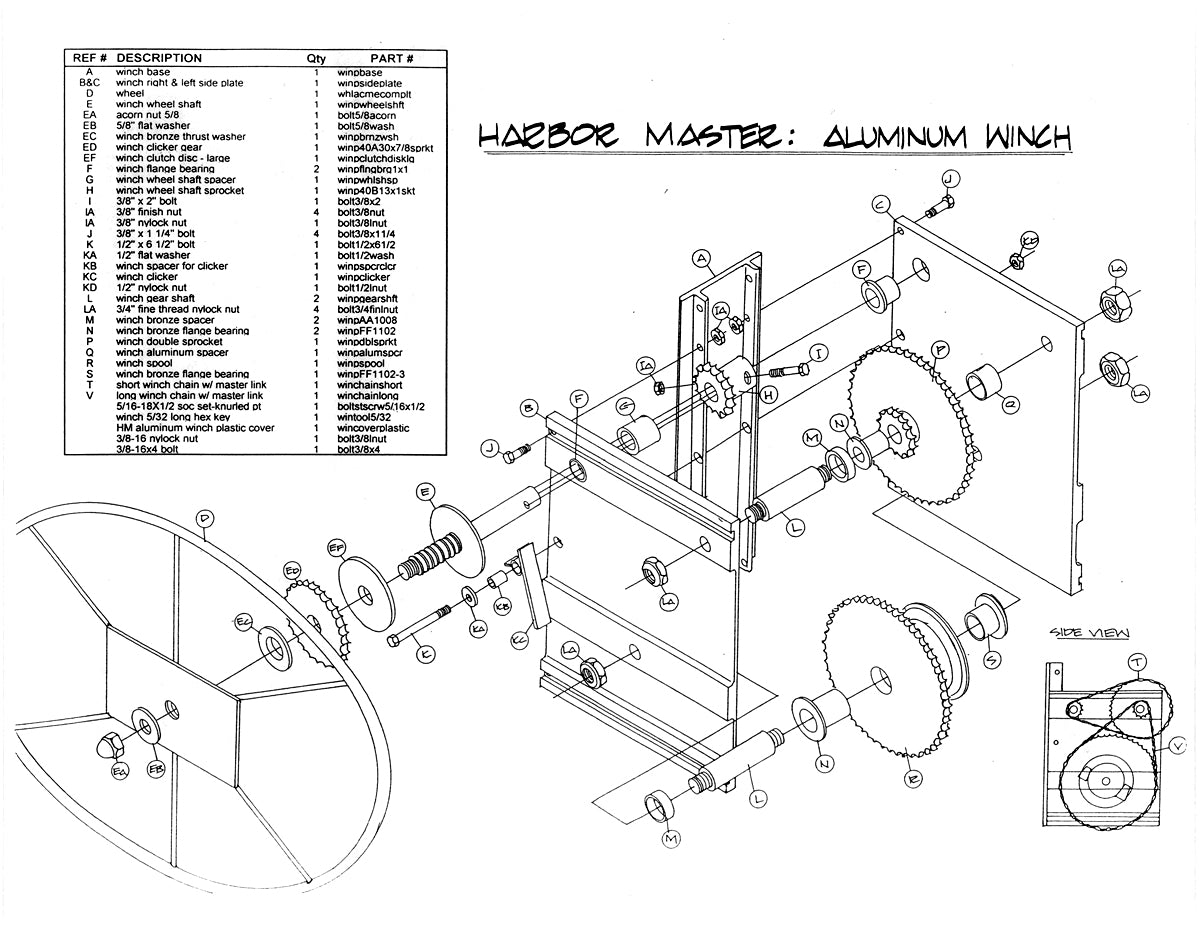 Harbor Master | Elite Lift | Aluminum Winch | Parts | Short Winch Chain w/ Master Link